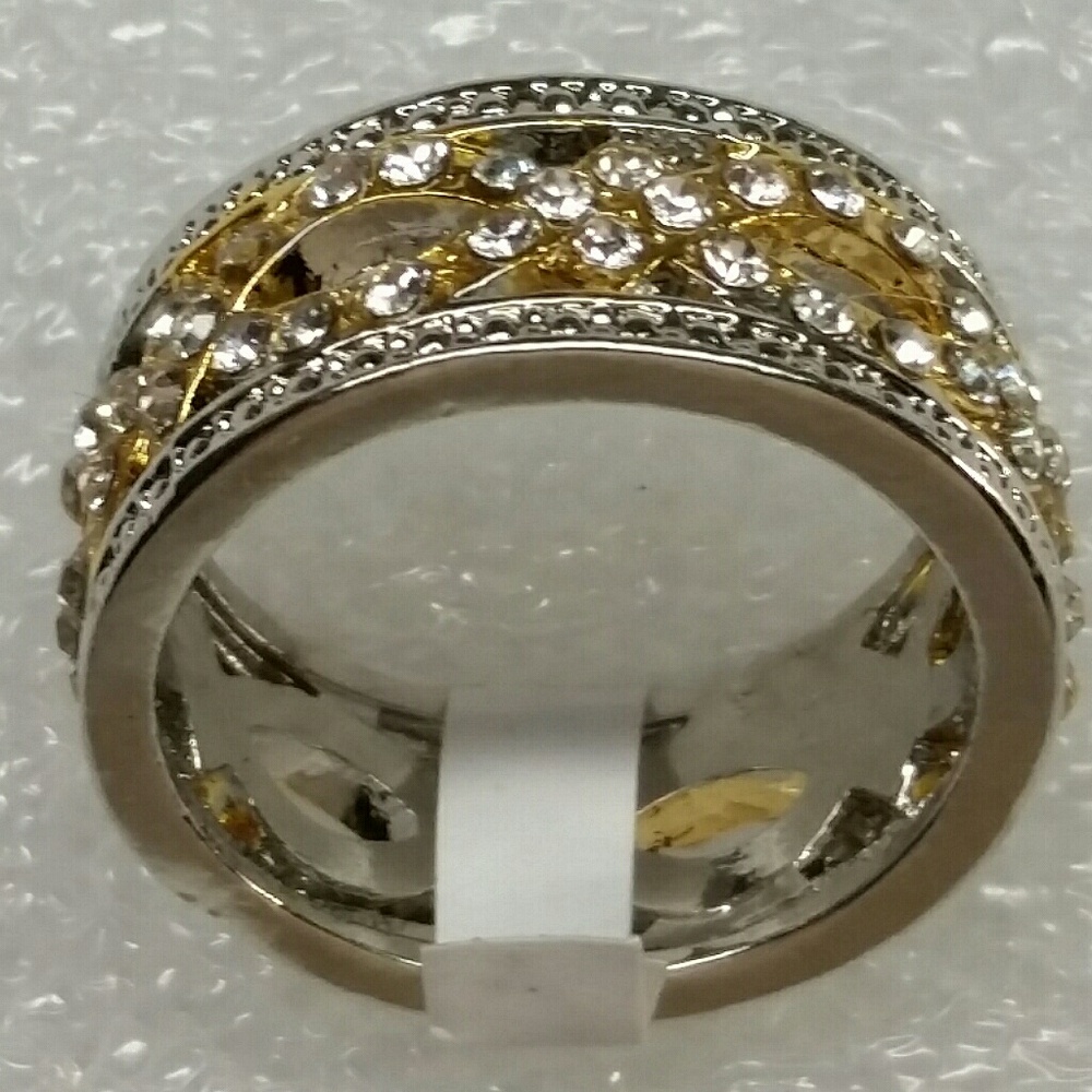 Cubic, silver and gold band - Picture 4 of 4